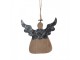 Závěsná dřevěná figurka anděl se srdíčkem Angel Rustic - 10*2*10 cm Clayre & Eef