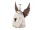 Dekorace dřevěná figurka anděl se srdíčkem Angel Rustic S - 11*5*11 cm Clayre & Eef