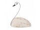 Bílá antik dřevěná dekorace Labuť Swan Rustic M - 17*8*19 cm Clayre & Eef