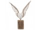 Bílá antik andělská křídla se srdcem na podstavci Angel Rustic - 26*5*33 cm Clayre & Eef