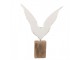 Bílá antik andělská křídla se srdcem na podstavci Angel Rustic - 26*5*33 cm Clayre & Eef