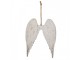 Bílá antik dřevěná závěsná andělská křídla Angel Rustic - 20*3*27 cm Clayre & Eef
