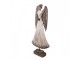 Dřevěná dekorace anděl s hvězdičkou Angel Brocante - 19*6*42 cm Clayre & Eef