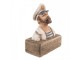 Dekorace figurka námořník s fajfkou na podstavci Rustic - 16*8*20 cm Clayre & Eef