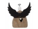 Dekorace dřevěná figurka anděl se srdíčkem Angel Rustic M - 13*5*14 cm Clayre & Eef