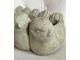 Šedý květináč Ptáčci - 31*19*11 cm Clayre & Eef