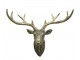 Mosazná antik nástěnná dekorace hlava Jelen Deer - 50*19*40 cm Chic Antique