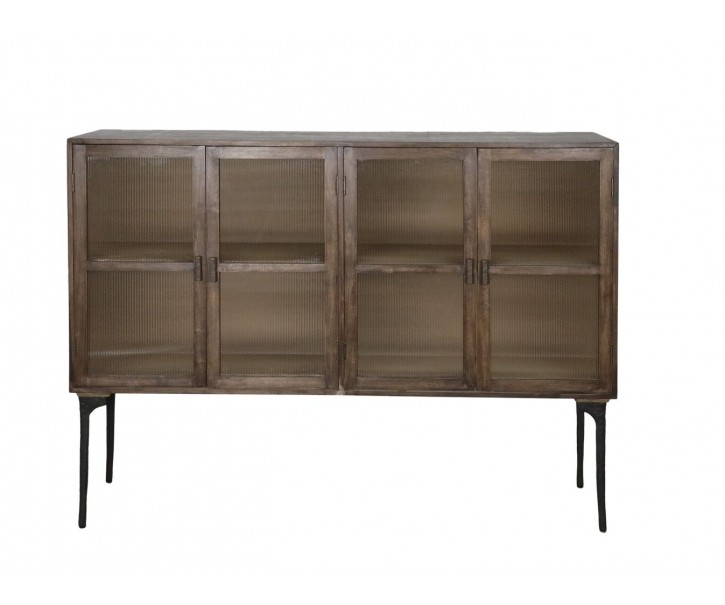 Hnědá antik dřevěná komoda/ příborník Salicia - 112*37*60 cm Chic Antique