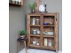 Hnědá antik dřevěná vitrína z recyklovaného dřeva Grimaud - 85*18*105 cm Chic Antique