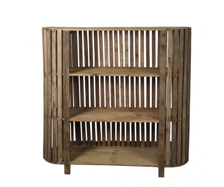 Hnědá antik dřevěná komoda z recyklovaného dřeva Grimaud - 116*37*115 cm Chic Antique