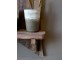 Hnědá antik dřevěná polička Grimaud Unit - 41*15*67 cm Chic Antique