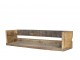 Hnědá antik dřevěná nástěnná polička Grimaud - 50*13*12 cm Chic Antique