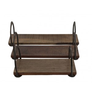 3ks dekorační dřevěný podnos s uchy Grimaud Unit - 43*13*13 cm