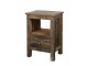 Hnědý antik dřevěný noční stolek Grimaud Unit - 44*37*63cm Chic Antique