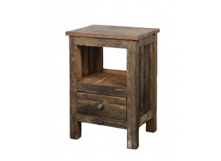 Hnědý antik dřevěný noční stolek Grimaud Unit - 44*37*63cm