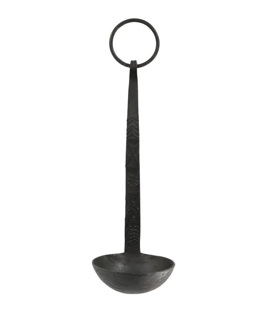 Černý antik kovový nástěnný svícen Grimaud - 8*24 cm