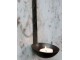Černý antik kovový nástěnný svícen Grimaud - 8*24 cm Chic Antique