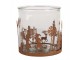 Rezavý kovový vánoční svícen Brocante rust - Ø 15*15 cm Clayre & Eef