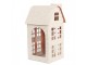 Béžový antik kovový svícen domek Vintage House - 14*14*26 cm Clayre & Eef