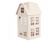 Béžový antik kovový svícen domek Vintage House - 14*14*26 cm Clayre & Eef