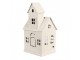 Béžový antik kovový svícen domek Vintage House - 18*14*31 cm Clayre & Eef