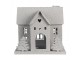 Šedý antik kovový svícen domek Vintage House - 26*17*24 cm Clayre & Eef