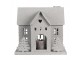 Šedý antik kovový svícen domek Vintage House - 26*17*24 cm Clayre & Eef