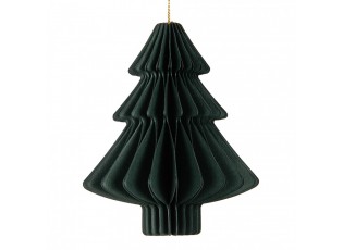Papírová zelená skládací vánoční ozdoba stromek - Ø 9*10 cm