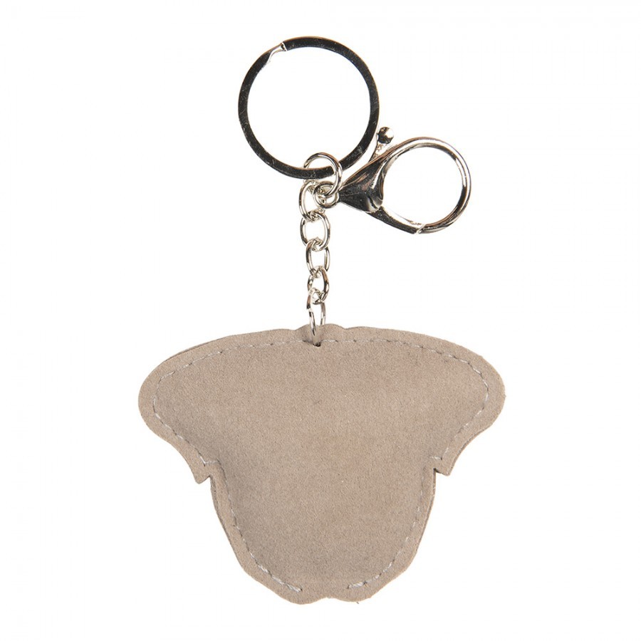 Keychain Dog 7x2x12 Cm Silver Colored Synthetic - 7*2*12 cm