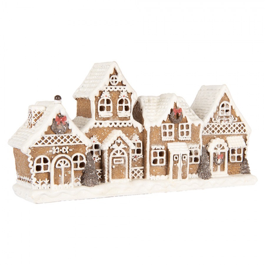 Vánoční dekorace perníkové chaloupky Gingerbread House - 25*6*13 cm