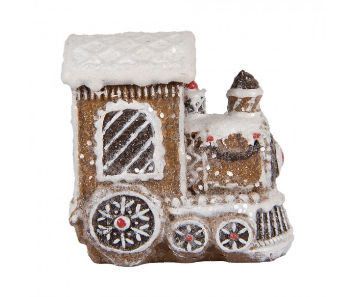 Vánoční dekorace perníková mašinka Gingerbread Train - 5*3*5 cm Clayre & Eef