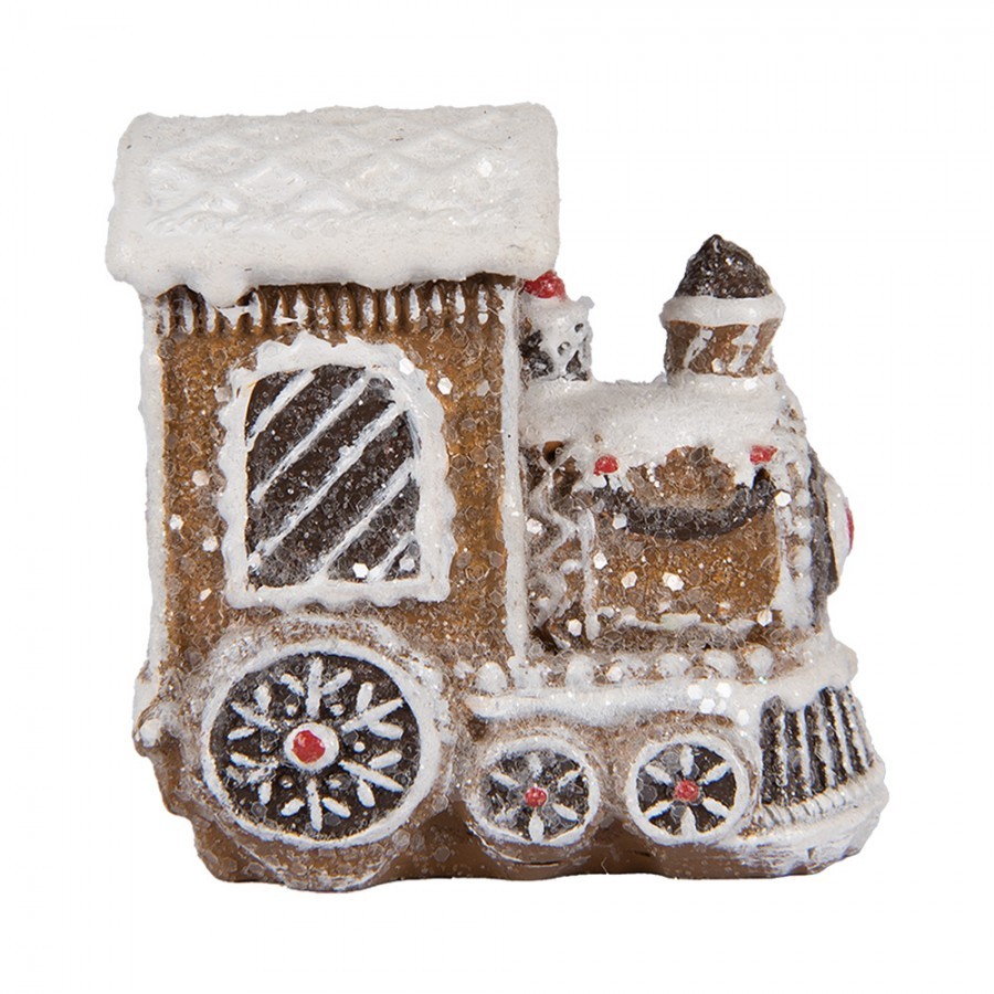 Vánoční dekorace perníková mašinka Gingerbread Train - 5*3*5 cm