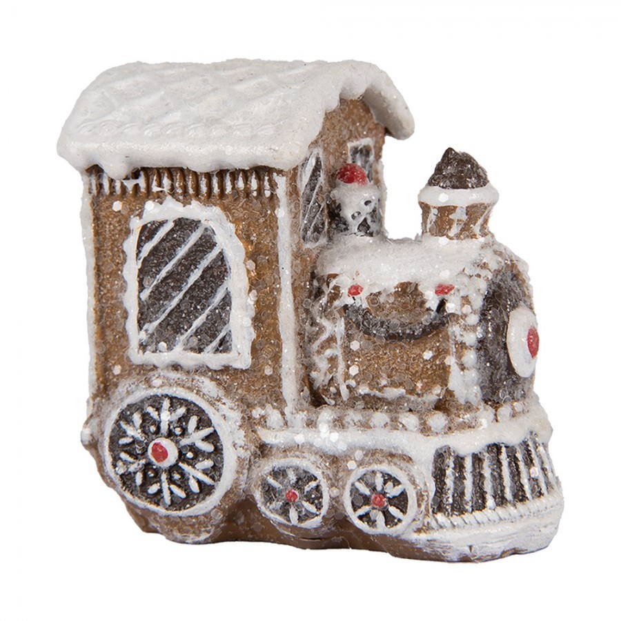 Vánoční dekorace perníková mašinka Gingerbread Train - 5*3*5 cm