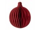 Papírová červená skládací vánoční ozdoba koule - Ø 8*10 cm Clayre & Eef