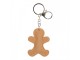 Hnědý přívěšek na klíče s kamínky perníček Gingerbread - 6*2*13 cm Clayre & Eef