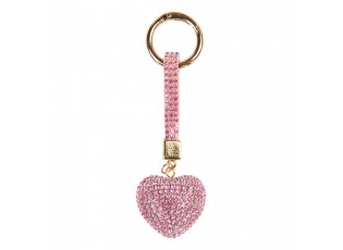 Keychain Heart 4x3x13 Cm Pink Plastic - 4*3*13 cm