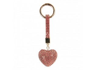 Keychain Heart 4x3x13 Cm Red Plastic - 4*3*13 cm