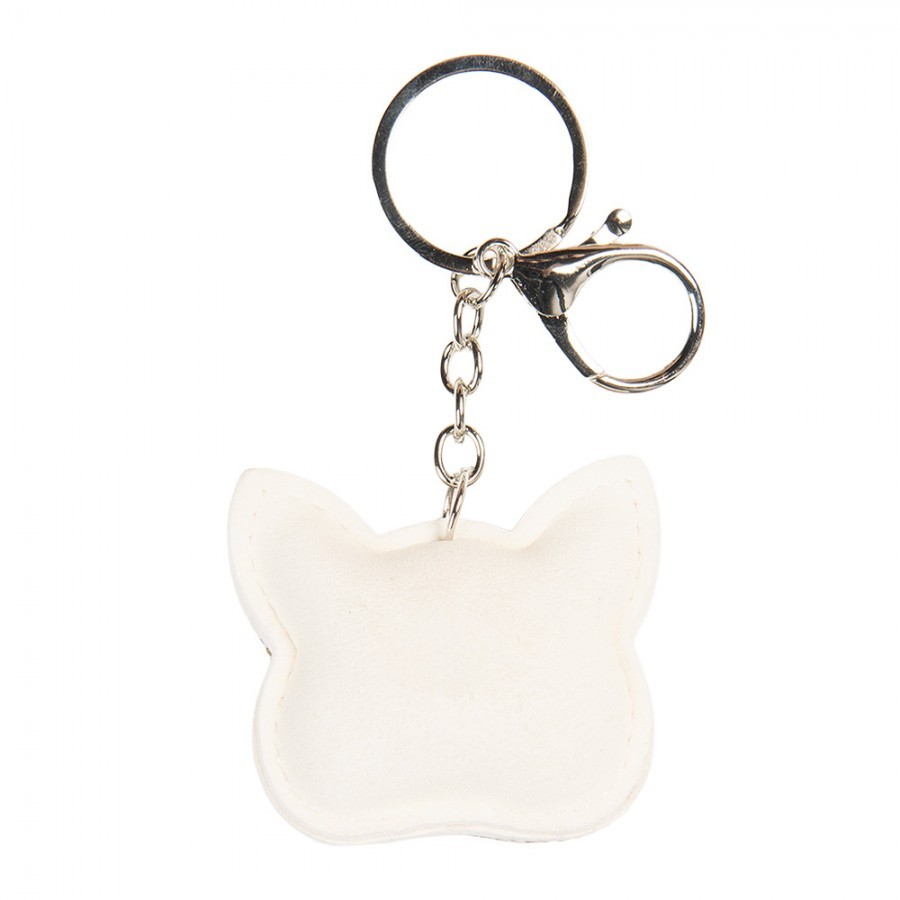 Keychain Cat 6x2x11 Cm Silver Colored Synthetic - 6*2*11 cm