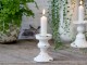 Krémový antik dekorační svícen na úzkou svíčku Livia - Ø 7*9 cm Chic Antique