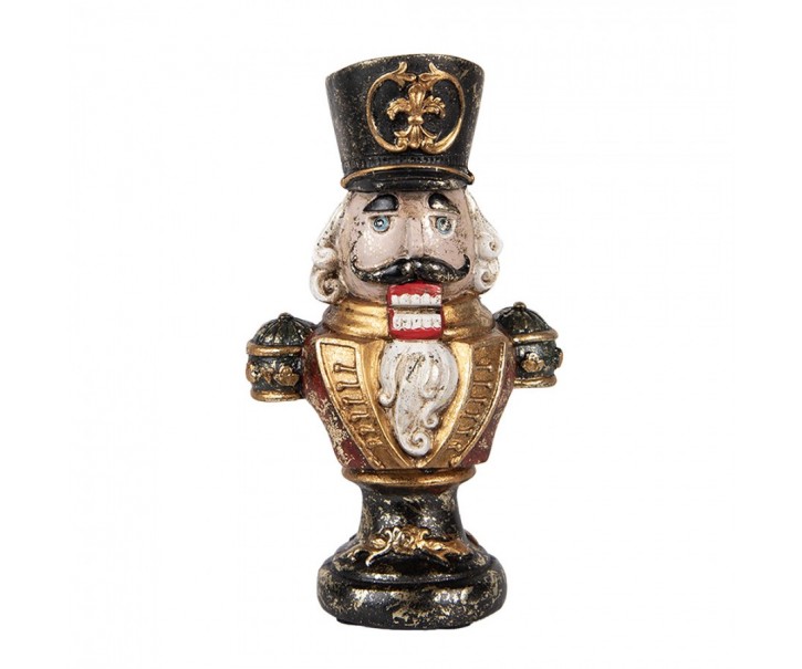 Vánoční dekorace busta Louskáček - 9*6*15 cm Clayre & Eef