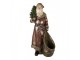 Vánoční dekorace figurka Santa s pytlem na dárky a stromkem - 24*17*47 cm Clayre & Eef