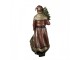 Vánoční dekorace figurka Santa s pytlem na dárky a stromkem - 24*17*47 cm Clayre & Eef