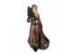 Vánoční dekorace figurka Santa s pytlem na dárky a stromkem - 24*17*47 cm Clayre & Eef