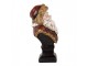 Červeno-zlatá vánoční dekorace busta Santa Claus - 10*8*17 cm Clayre & Eef