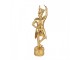 Christmas Decoration Figurine Nutcracker 14x10x45 Cm Gold Colored Plastic - 14.0 cm Clayre & Eef