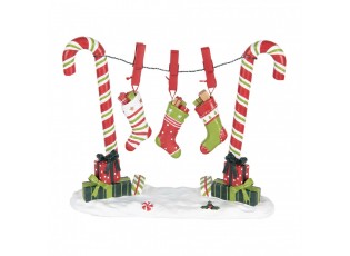 Christmas Decoration Figurine Candy Cane 32x10x25 Cm Red Plastic - 32.0 cm