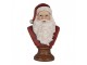 Červeno-bílá vánoční dekorace busta Santa - 18*12*30 cm Clayre & Eef