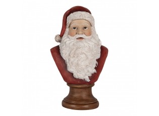 Červeno-bílá vánoční dekorace busta Santa - 18*12*30 cm