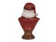 Červeno-bílá vánoční dekorace busta Santa - 18*12*30 cm Clayre & Eef