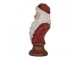 Červeno-bílá vánoční dekorace busta Santa - 18*12*30 cm Clayre & Eef